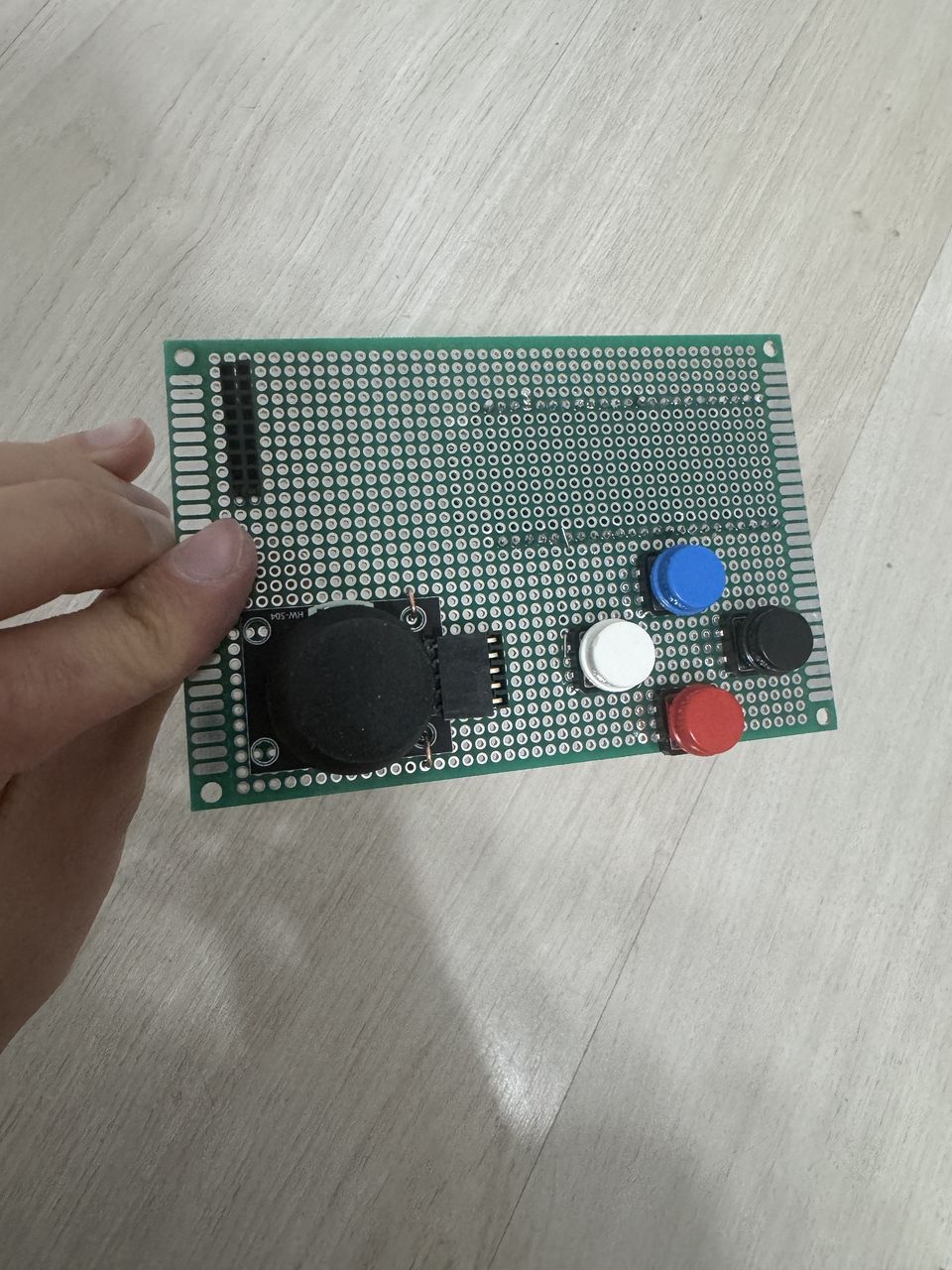 An early control riser on protoboard
